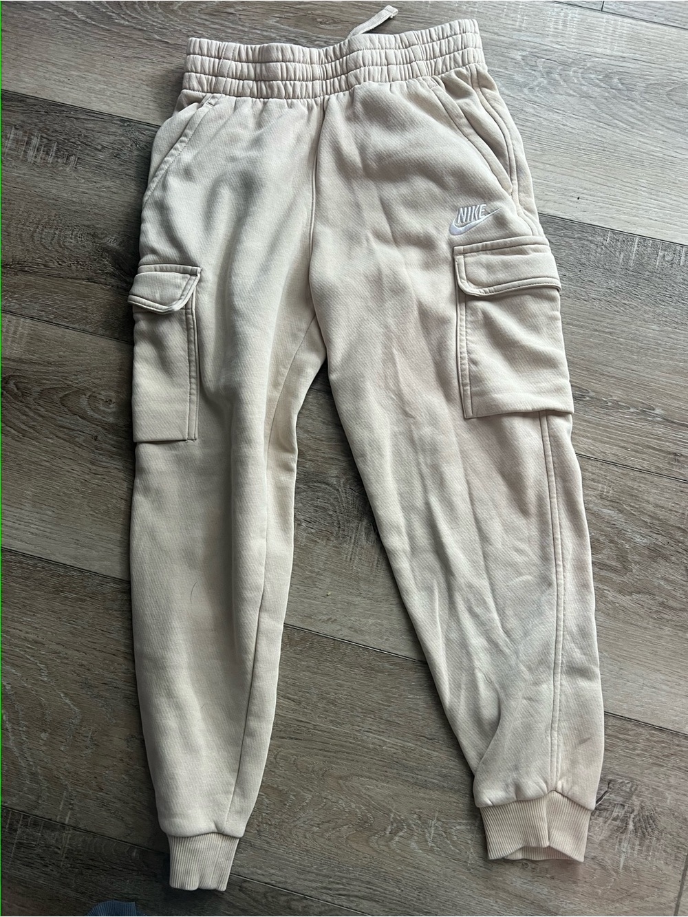 Nike Cream Cargo Joggers with Side Pockets